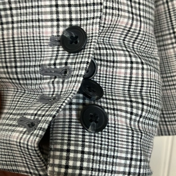 A New Day Pink Plaid Tuxedo Blazer - Picture 7 of 8